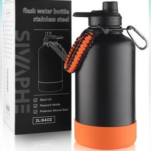 Sivaphe64ozInsulated MetalWaterBottle Stainless Steel Double Wall Big Jug 2 Lit